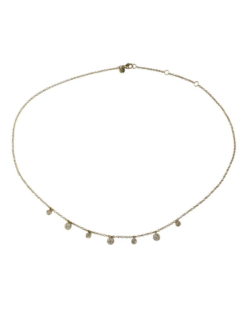Rachel Reid 14K Yellow Gold Pave Drop Diamond Necklace #24116
